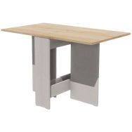 Table repas pliante Identité - argent - chêne