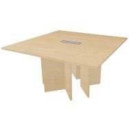 Table carrée Quatuor avec trappe boitier électrique - Manutan Expert