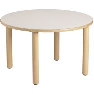 Table ronde en bois ø128x76 H.
