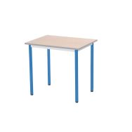 Table scolaire T'Sup plateau mélaminé 80 x 60 cm - T4 - piétement bleu