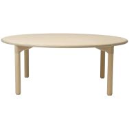 Table scolaire Yucca rondeØ120cm H.59cm T3 en bois poli -Mirplay School
