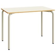 Table scolaire rectangulaire 140X80 cm.T6 pied gris/érable-Mirplay School