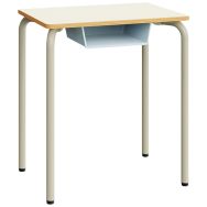 Table scolaire rectangulaire Square T5 plateau beige/piet.gris-Mirplay School