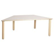 Table trapézoïdale 4 pieds en bois