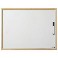 Tableau blanc avec profilé en bois - H:60 cm x L:90 cm - Blanc