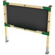 Tableau d'écriture craie 1 x 2 m - noir/vert - Manutan Expert