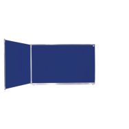 Tableau dyptique émaillé bleu cadre alu strié naturel - Manutan Expert