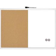 Tableau mixte liège et effaçable a sec, magnétique, encadrement plastique format 58.5 x 43 cm