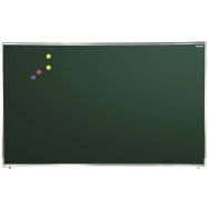 Tableau simple émaillé vert cadre alu strié naturel - 1 x 2 m