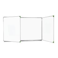 Tableau blanc triptyque magnétique cadre aluminium - Manutan Expert