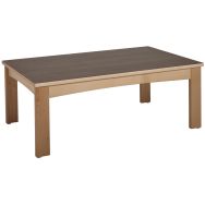 Tables basse Autize 100x60cm piet. naturel/plateau chêne