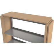 Tablette chapeau habillage bois rayonnage Ellipse - Manutan Expert