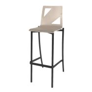 Tabouret Best pieds hauteur coque Moda bois naturel teinté - Mobidecor