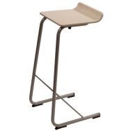Tabouret Chorus appui sur table hauteur 80 cm blanc Edelweiss - gris argent