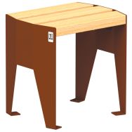 Tabouret ECO A - robinier/acier - Tolerie Forezienne