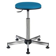 Tabouret Laboratoire sur patins assise galette tissu enduit - GGI