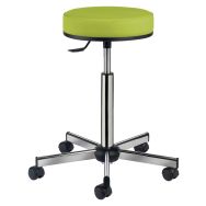 Tabouret Laboratoire sur roulettes assise confort tissu enduit - GGI