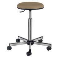 Tabouret Laboratoire sur roulettes assise galette terre