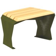 Tabouret Prism robinier/acier - Tolerie Forezienne