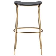 Tabouret Zebra haut 75cm assise bois - S.CAB