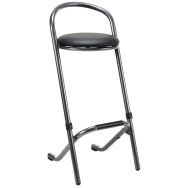 Tabouret de bar McQueen avec dossier - Haut : 82 cm - Antracite