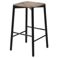 Tabouret bar Newport hauteur 65 cm balt/acier - EA Instead