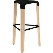 Tabouret haut Picapau hêtre assise polypropylène - Infiniti
