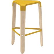 Tabouret mi-haut Picapau hêtre assise polypropylène - Infiniti