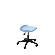 Tabouret technique coque polypropylène sur roulettes Postura+ bleu pastel