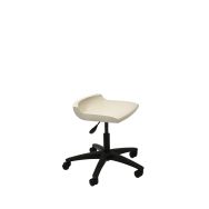 Tabouret technique coque polypropylène sur roulettes Postura+ gris cendré