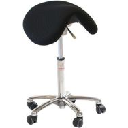 Tabouret, vérin à gaz-bas, Dalton, 3D noir, FLEXMATIC
