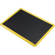 Tapis anti-fatigue Cobaelite Diamond-0,6mx0,9m-Noir/jaune
