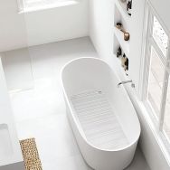 Tapis baignoire caoutchouc a ventouses 86x33cm