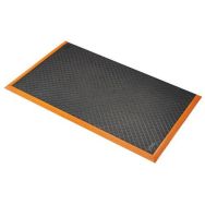 Tapis caoutchouc de poste de travail 97 x 315 Noir/Orange