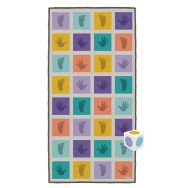 Tapis de jeu 2 x 1 m Twister dessins mains/pieds