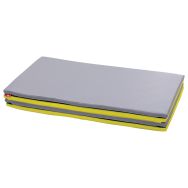 Tapis de gymnastique pliable en 4 parties Gris-jaune