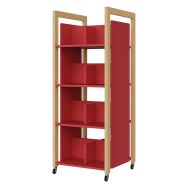 Tour à livres Ellipse enfant H. 1,50m panneau- stru bois rouge U321 egger