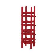 Tour à livres sur roulettes Zédia coloris rouge