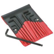 Trousse de 11 clés mâles coudées courtes en pouce - Ref. : 62-TR11A