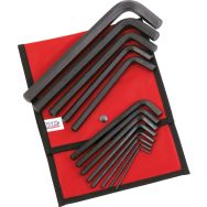 Trousse de clés mâles coudées courtes 6 pans en mm