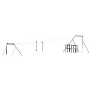 Tyrolienne double 20 m - scellement direct