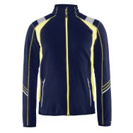 Veste micropolaire marine/jaune fluorescent bandes réfléchissantes