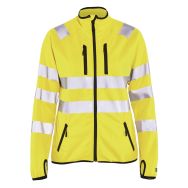 Veste softshell haute visibilité femme jaune fluorescent