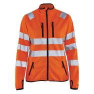 Veste softshell haute visibilité femme orange fluorescent