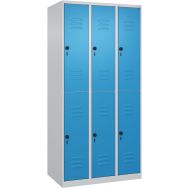 Vestiaire 2 niveaux Classic PLUS-6 casiers-RAL5012