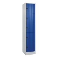 Vestiaire élèves Robusto fermeture cadenas 1 colonne Larg. 39,6 cm bleu 9512-CP