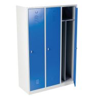 Vestiaire monobloc industrie salissante - 1 à 3 colonnes - Sur socle - Manutan Expert