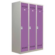 Vestiaire industrie salissante 3 colonnes 400mm Clés Prune
