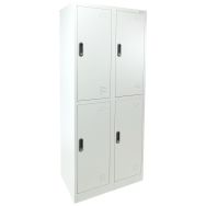 Vestiaire métal 2 cases gris - 2 colonnes - Manutan Expert