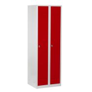 Vestiaire soudé DURO VARIO, 2 colonnes - Rouge